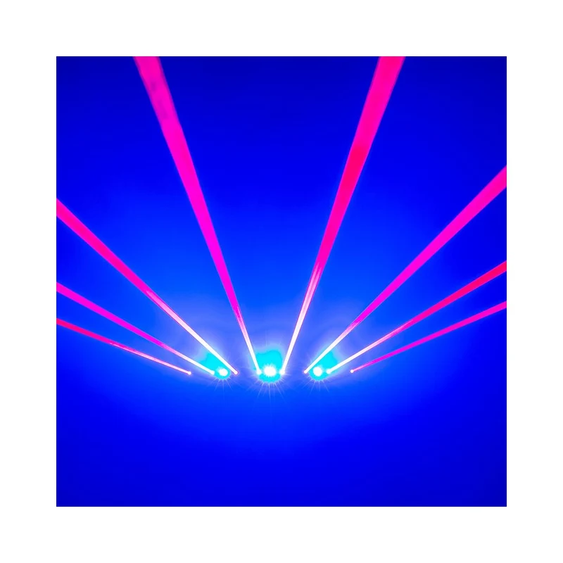 Evolite 8 X 500 mW red laser + 7 x 4-in-1 4 W RGBW LED bar