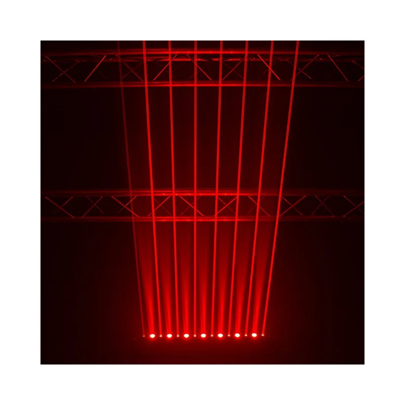 Evolite 8 X 500 mW red laser + 7 x 4-in-1 4 W RGBW LED bar