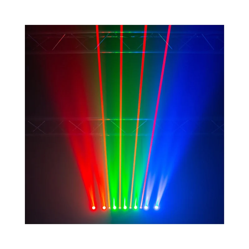 Evolite 8 X 500 mW red laser + 7 x 4-in-1 4 W RGBW LED bar
