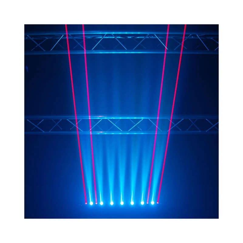 Evolite 8 X 500 mW red laser + 7 x 4-in-1 4 W RGBW LED bar