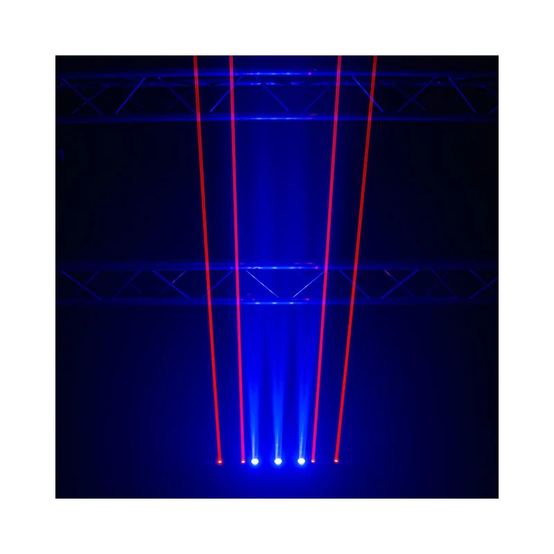 Evolite 8 X 500 mW red laser + 7 x 4-in-1 4 W RGBW LED bar