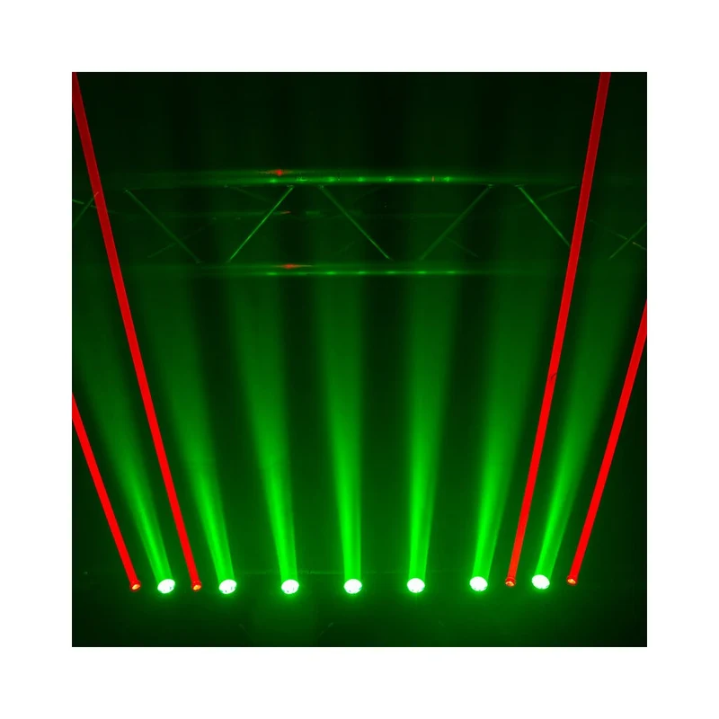 Evolite 8 X 500 mW red laser + 7 x 4-in-1 4 W RGBW LED bar