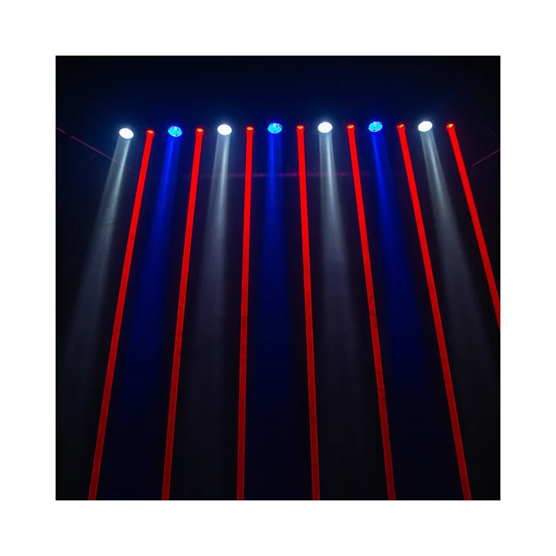 Evolite 8 X 500 mW red laser + 7 x 4-in-1 4 W RGBW LED bar