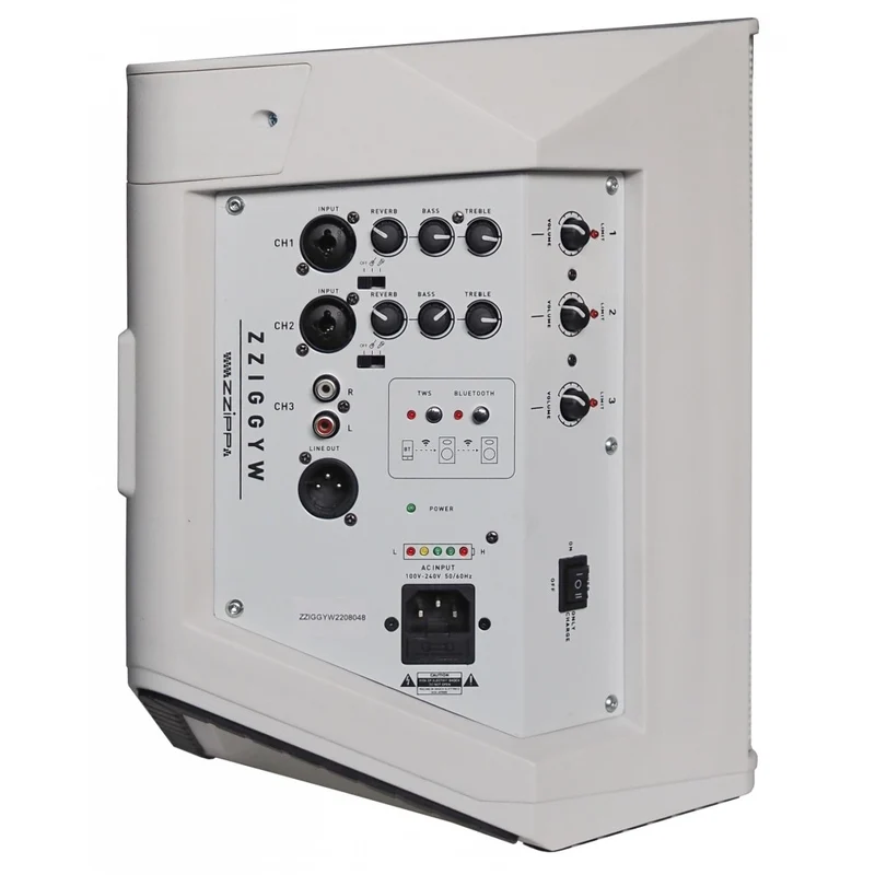 ZZIPP ZZIGGYW - CASSA AMPLIFICATA BIANCA A BATTERIA DA 6.5" 120W