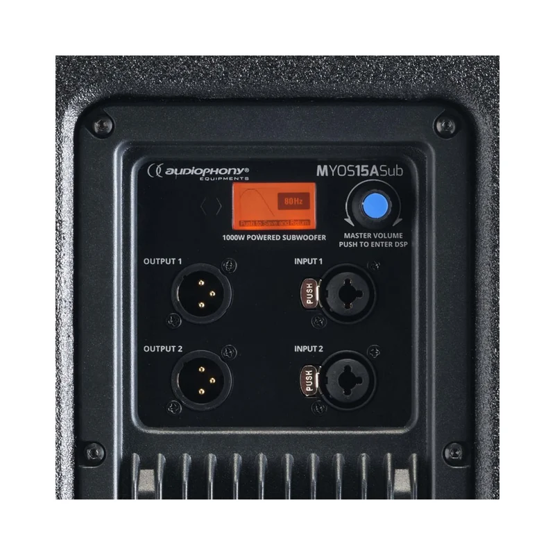 Audiophony 1000 W RMS 15' subwoofer with DSP
