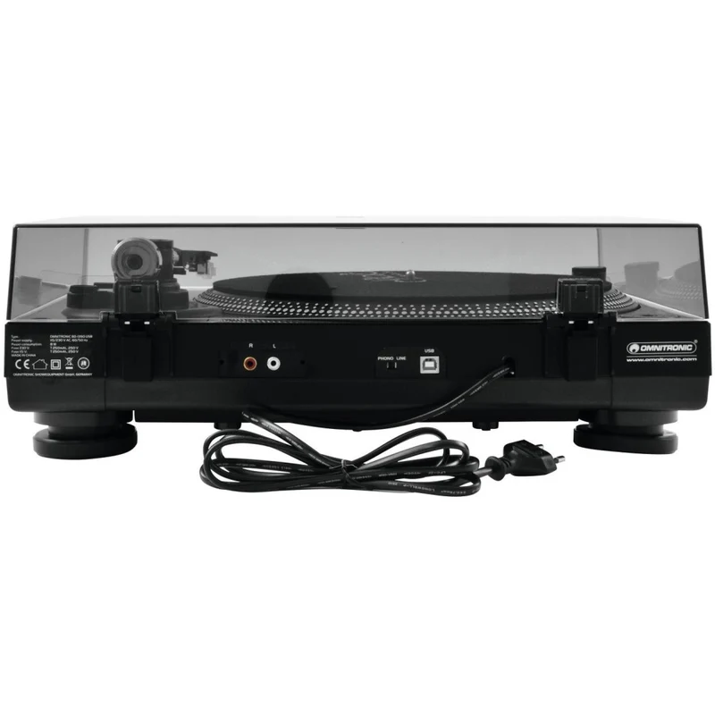 OMNITRONIC BD-1390 USB Giradischi da dj a trasmissione a cinghia