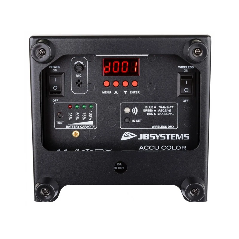 JB SYSTEMS ACCU COLOR BLACK Faro a batteria RGBWA 60W WDMX