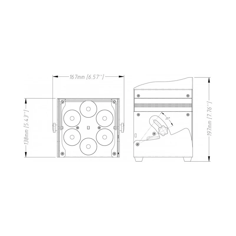 JB SYSTEMS Battery LED projector RGBWA 60W + WDMX + Rain Cover