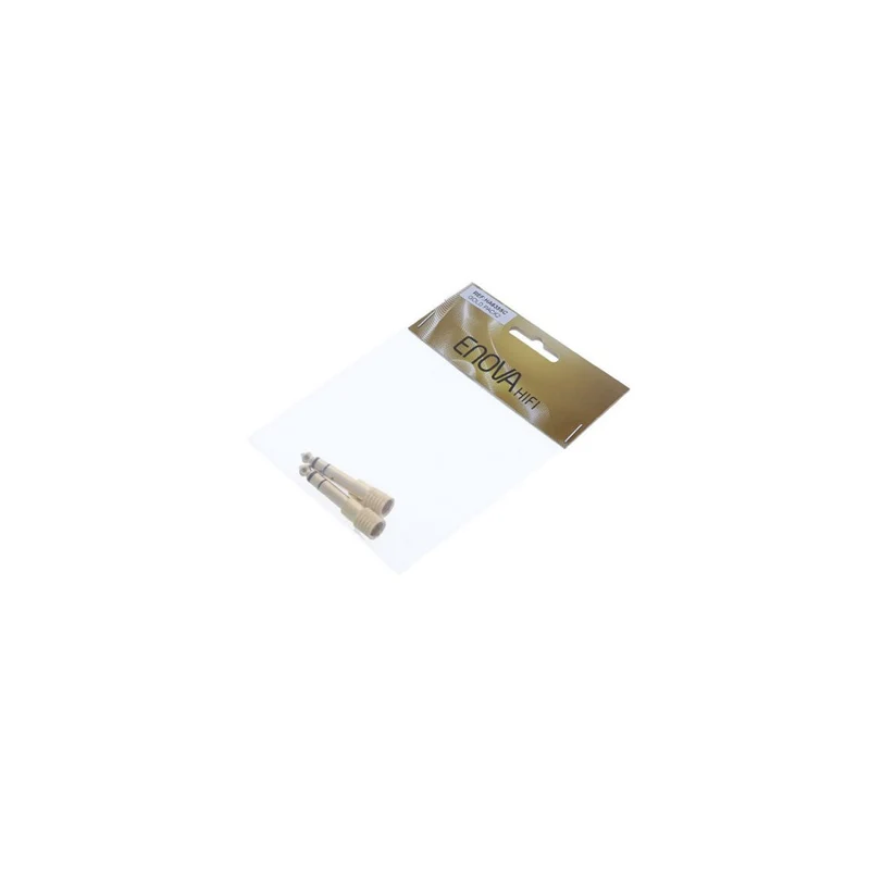Enova Hifi Gold plated metal headphone adapter from 6.35 mm stereo to 3.5 mm screw stereo - pack of 2