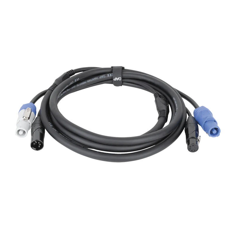 DAP FP21 Hybrid Cable - Power Pro & 5-pin XLR - DMX / Power 6 m 6 m - nero