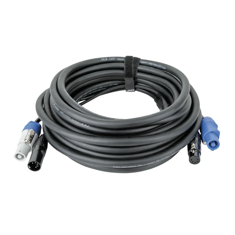 DAP FP21 Hybrid Cable - Power Pro & 5-pin XLR - DMX / Power 10 m 10 m - colore nero