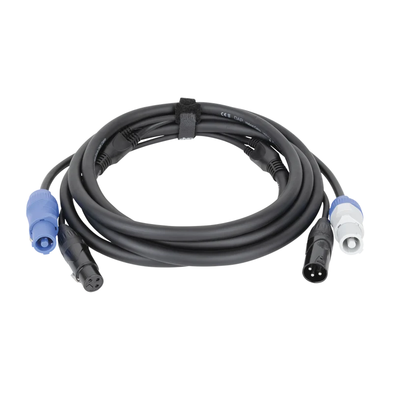 DAP FP20 Hybrid Cable - Power Pro & 3-pin XLR - DMX / Power 3 m 3 m - nero
