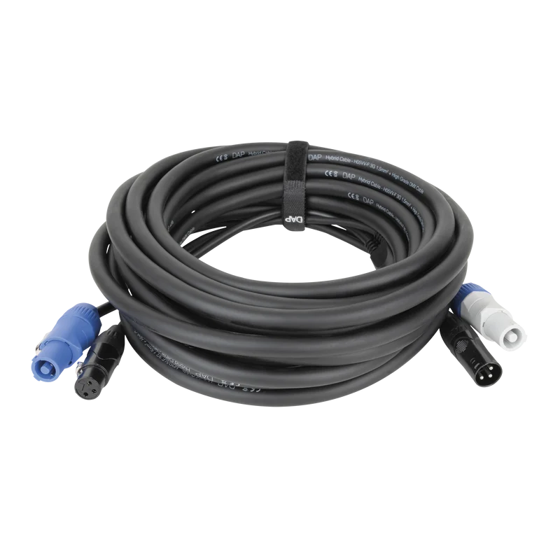 DAP FP20 Hybrid Cable - Power Pro & 3-pin XLR - DMX / Power 10 m 10 m - colore nero