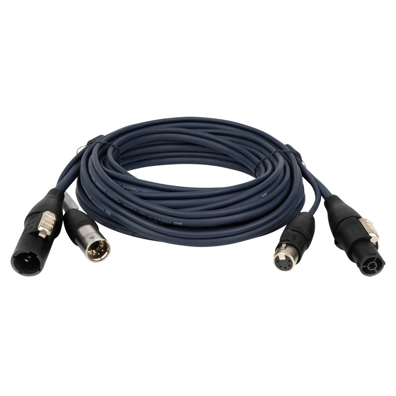 DAP FP-16 Hybrid Cable - powerCON TRUE1 & 5-pin XLR IP - DMX / Power 6 m 6 m - blu