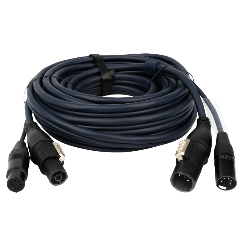 DAP FP-14 Hybrid Cable - powerCON TRUE1 & 5-pin XLR - DMX / Power 10 m 10 m - blu