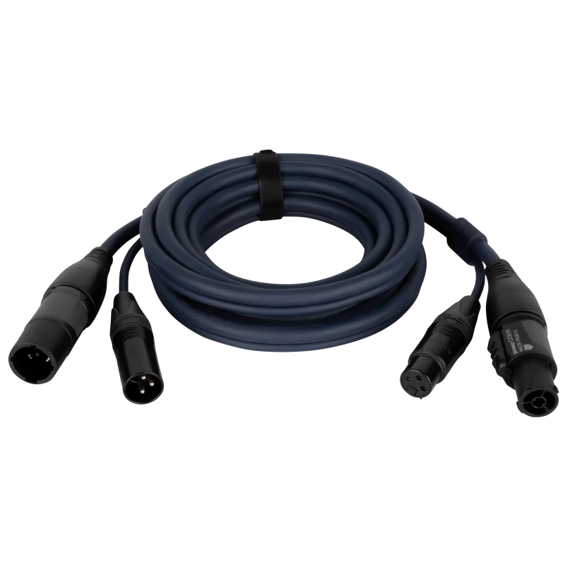 DAP FP-13 Hybrid Cable - powerCON TRUE1 & 3-pin XLR - DMX / Power 3 m 3 m - blu