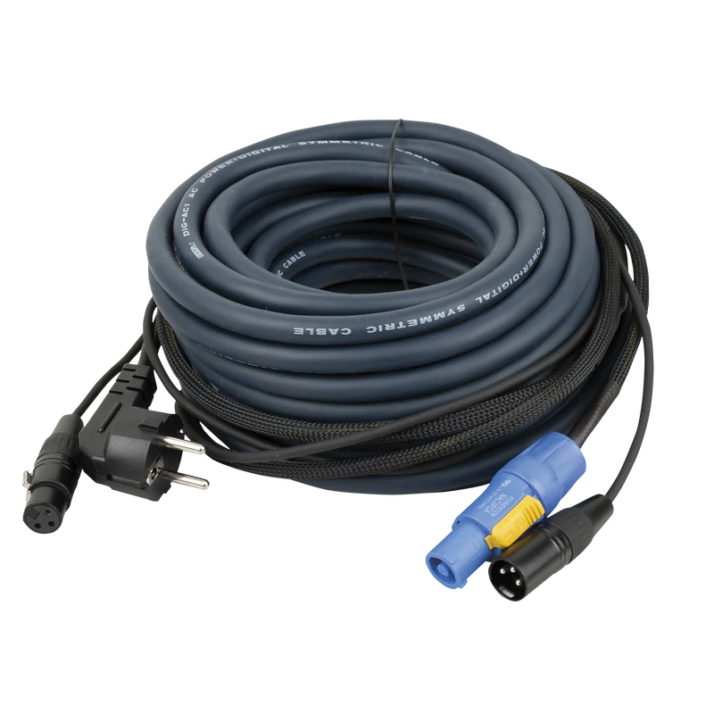 DAP FP10 - Schuko/XLR F - powerCON/XLR M - Audio / Power 20 m 20 m - blu