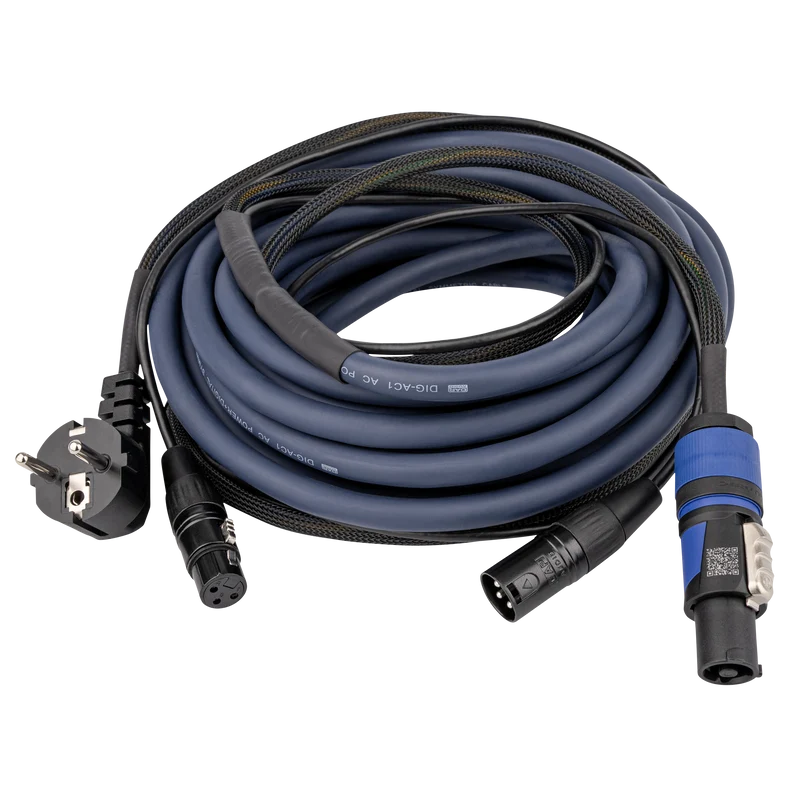 DAP FP10 - Schuko/XLR F - powerCON/XLR M - Audio / Power 10 m 10 m - blu