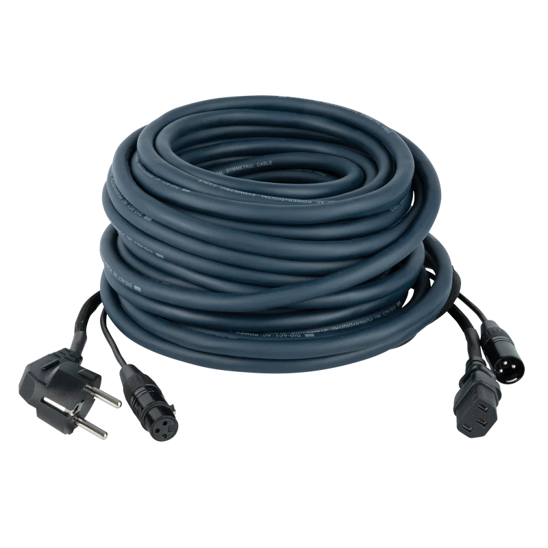 DAP FP08 - Schuko/XLR F - IEC/XLR M - Audio / Power 20 m, Blue 20 m - blu