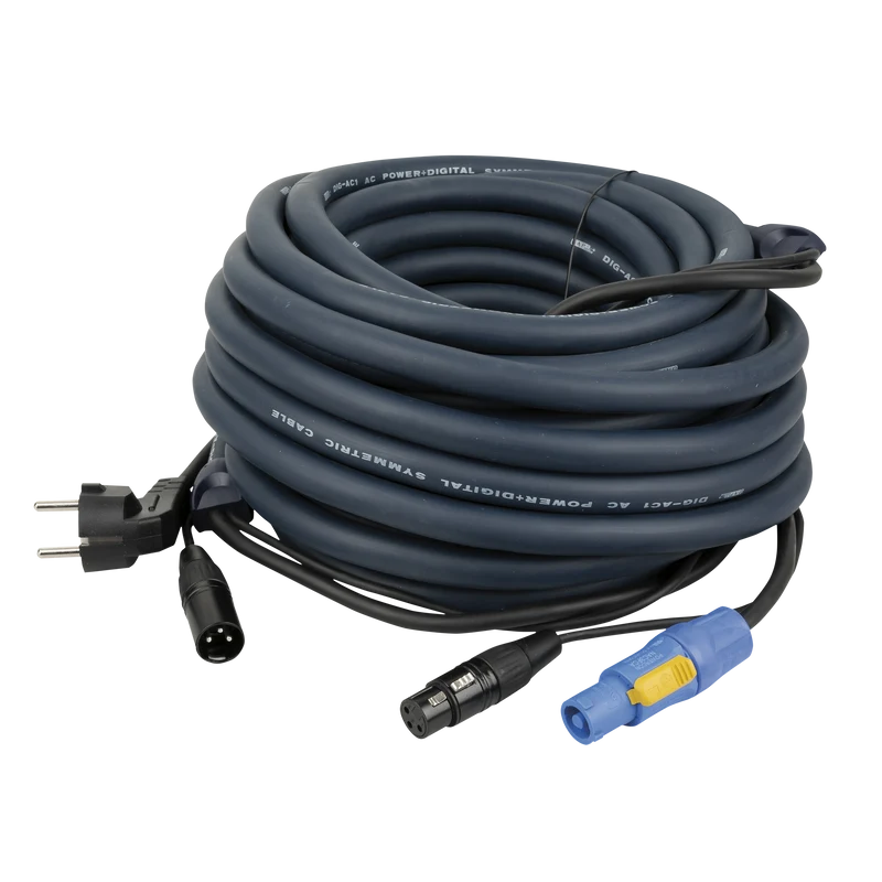 DAP FP06 - Schuko/XLR M - powerCON/XLR F - DMX / Power 10 m 10 m - blu