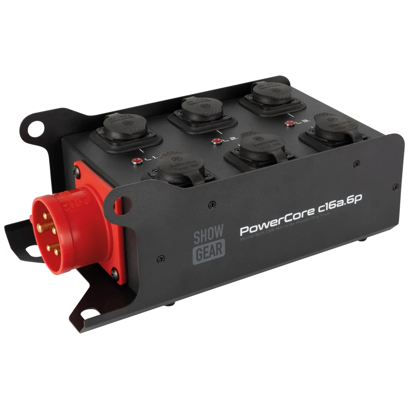 SHOWGEAR PowerCore c16a.6p 6x Power Pro True - 1x CEE 16 A (5P)