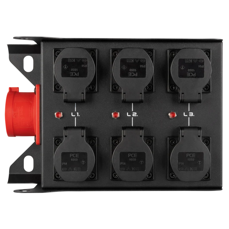SHOWGEAR PowerCore c16a.6s 6x Schuko - 1x CEE 16 A (5P)