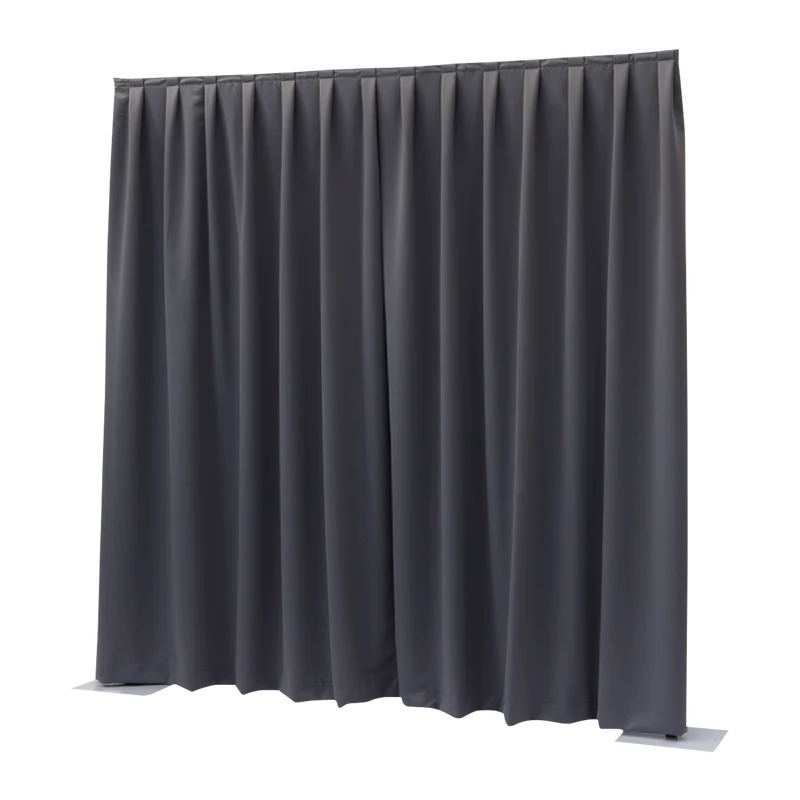 WENTEX P&D Curtain Dimout 7.67 oz/yd² (USA) Dark Grey - 11' x 16' (W x H) - pleated Colore grigio scuro - 11' x 16' (L x H) - plissettato