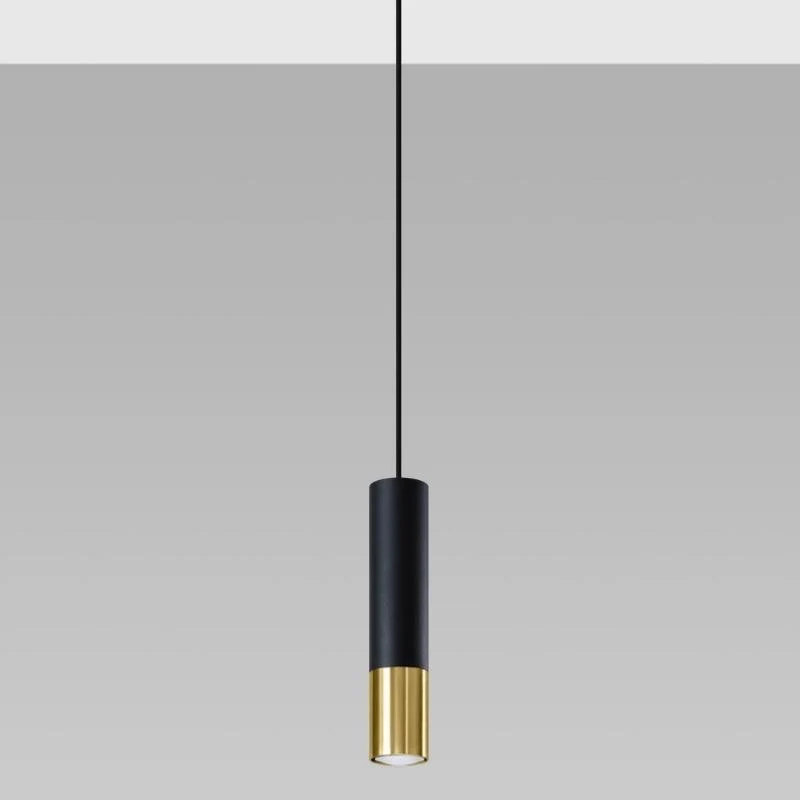 Suspension Lampe Noir Or pour Ampoule GU10