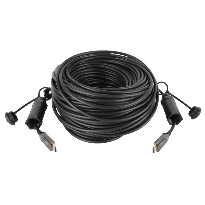 DAP Armoured HDMI 2.1 AOC 8K Fibre Cable 15 m - Armoured - gold plated 15 m - Armato - placcato oro