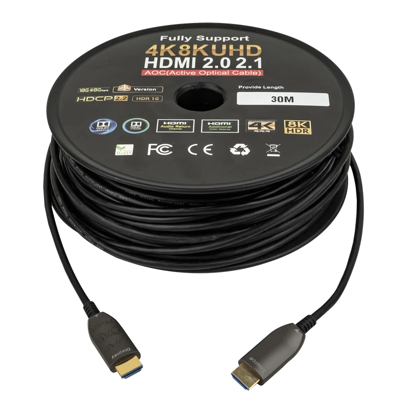 DAP HDMI 2.0 AOC 4K Fibre Cable 30 m - Gold plated 30 m - Placcato oro