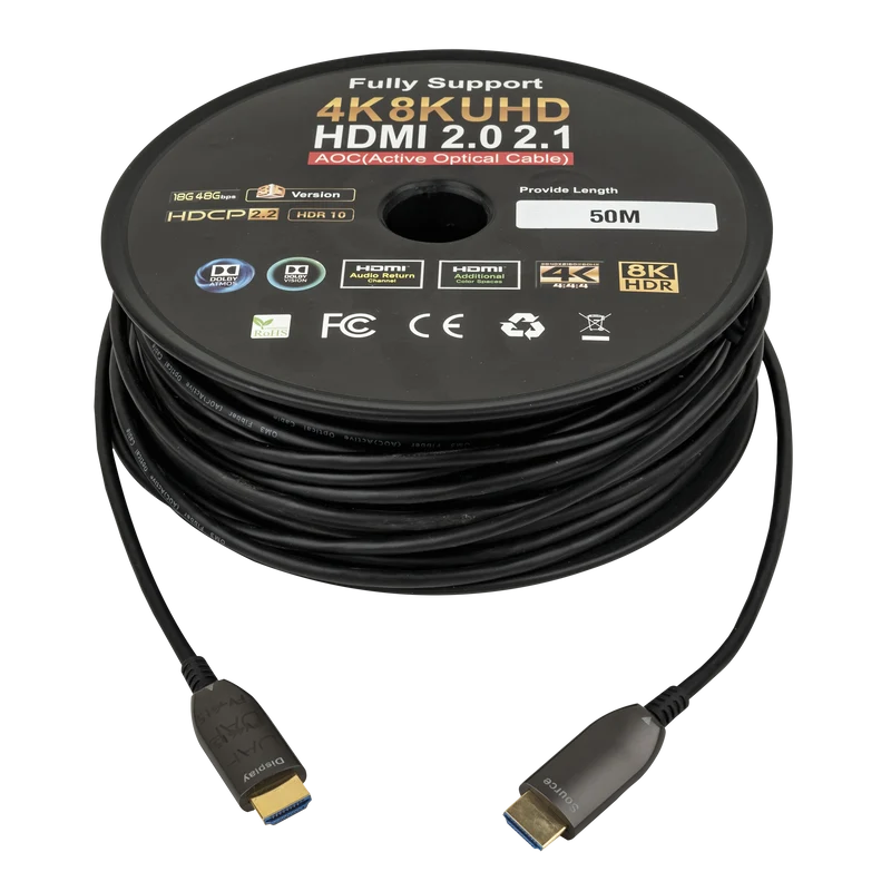 DAP HDMI 2.1 AOC 8K Fibre Cable 50 m - Gold plated 50 m - Placcato oro