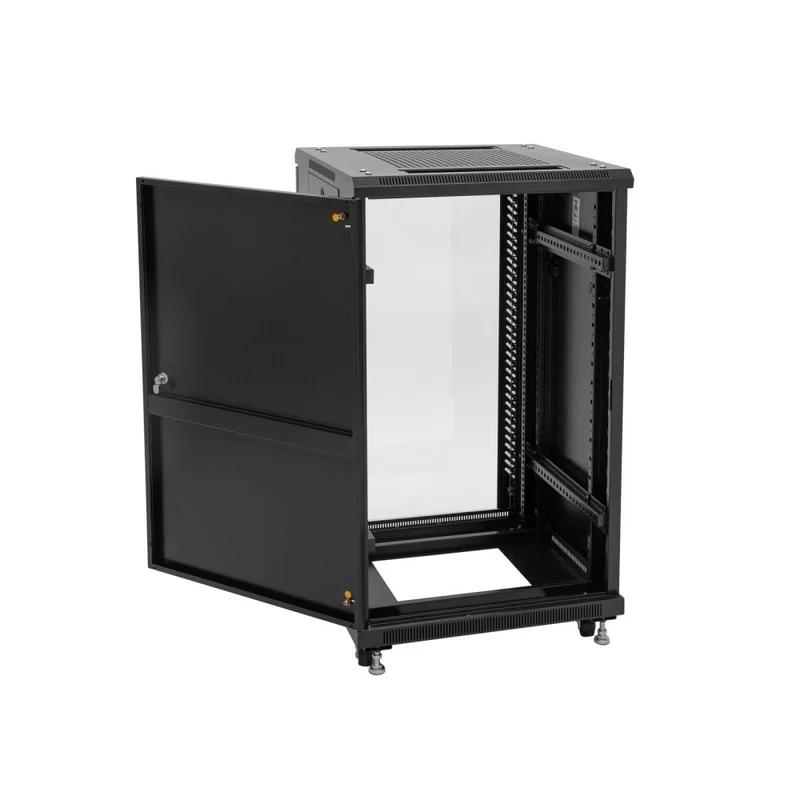 ROADINGER SSC-16 Armadio in Acciaio con Porta in Vetro 16U