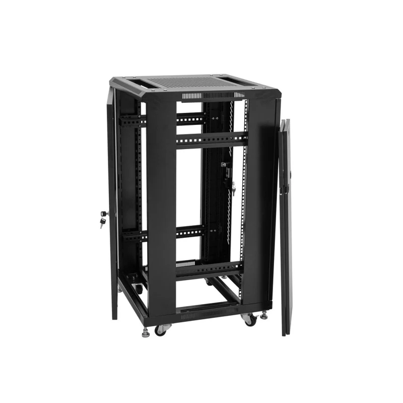 ROADINGER SSC-16 Armadio in Acciaio con Porta in Vetro 16U