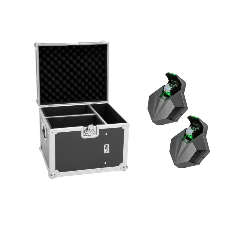EUROLITE Set 2x LED CAT-80 Beam Effect + Flightcase