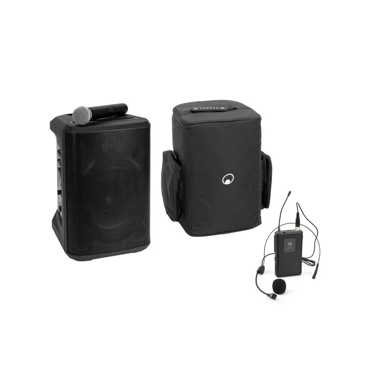 OMNITRONIC Set PORTY-8A Sistema PA Wireless + Trasmettitore Bodypack incl. headset + Soft Bag