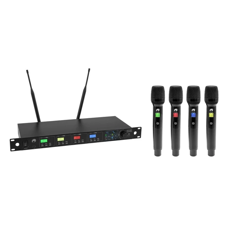 OMNITRONIC UHF-604 Sistema Microfonico Wireless a 4 canali 520-554 MHz