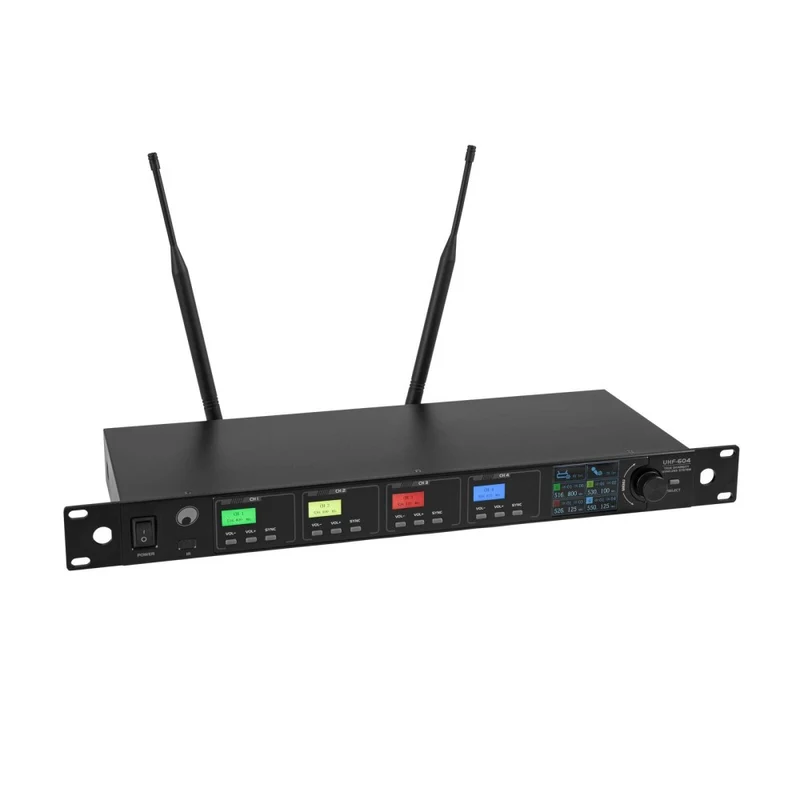 OMNITRONIC UHF-604 Sistema Microfonico Wireless a 4 canali 520-554 MHz
