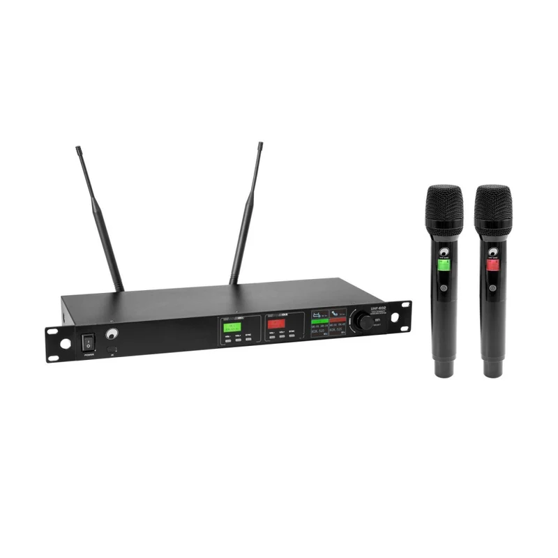 OMNITRONIC UHF-602 Sistema Microfonico Wireless a 2 canali 520-554 MHz