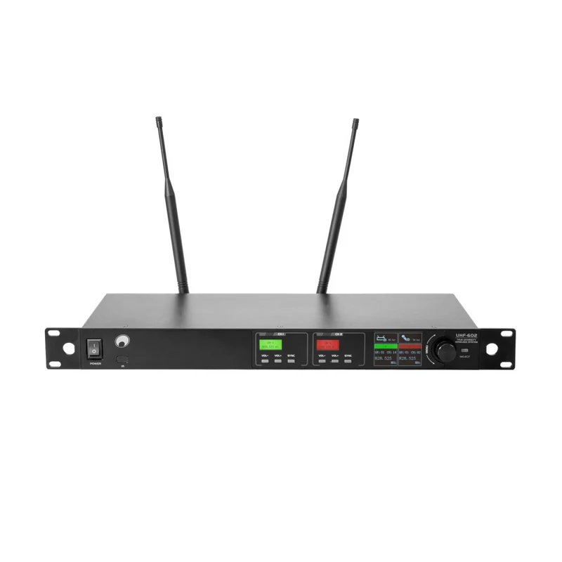 OMNITRONIC UHF-602 Sistema Microfonico Wireless a 2 canali 520-554 MHz