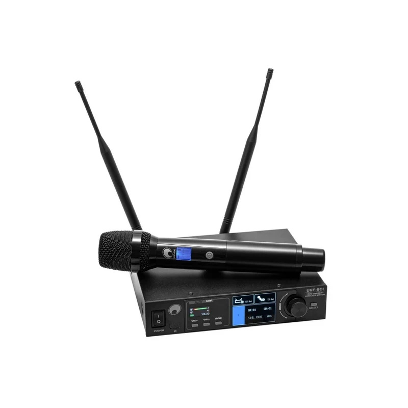 OMNITRONIC UHF-601 Sistema Microfonico Wireless a 1 canale 520-554 MHz