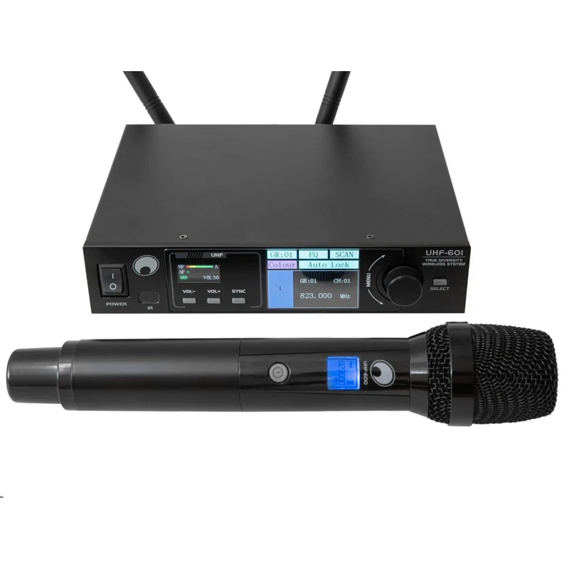 OMNITRONIC UHF-601 Sistema Microfonico Wireless a 1 canale 520-554 MHz