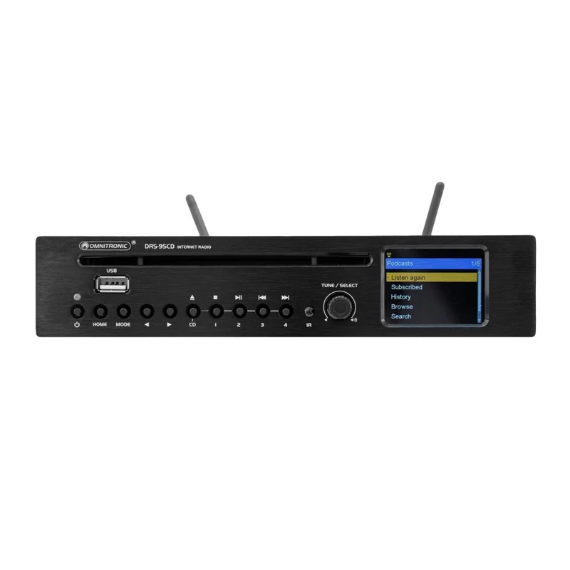 OMNITRONIC DRS-95CD Radio Internet con DAB+, Bluetooth e Lettore CD