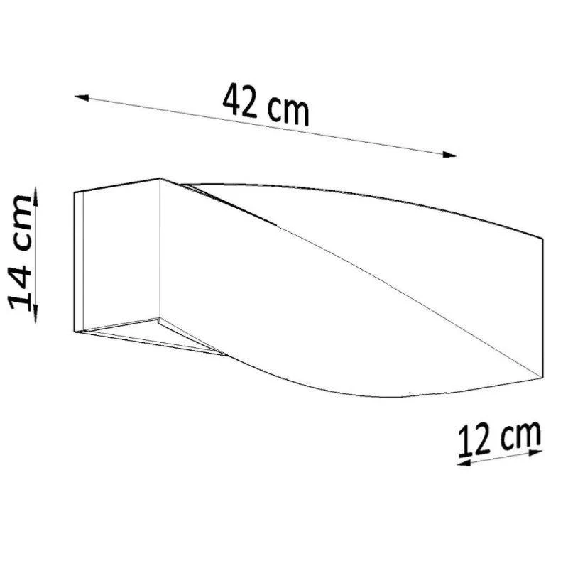 Applique Murale Céramique Noir Rectangle pour Ampoule E27