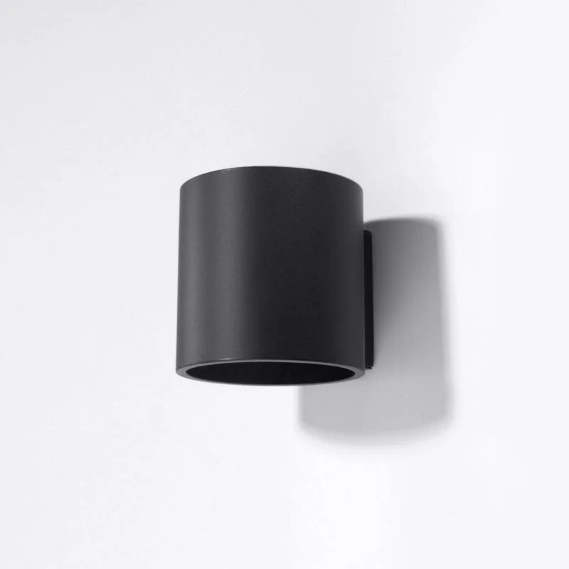 Applique Murale Cylindre Noir pour Ampoule G9