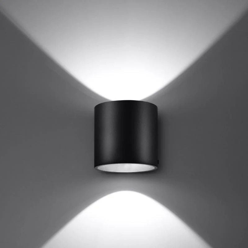 Applique Murale Cylindre Noir pour Ampoule G9