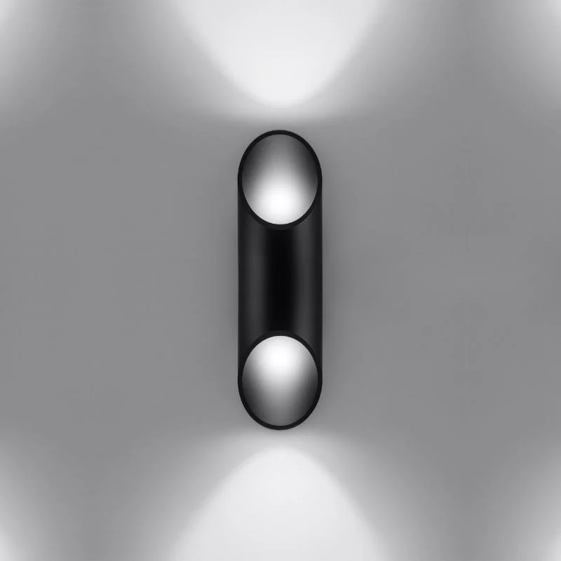 Applique Murale Tube Noir pour Ampoule G9