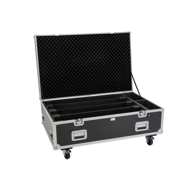 ROADINGER Flightcase PRO 4x Led-Bar 8 Swing con ruote
