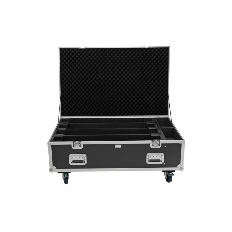 ROADINGER Flightcase PRO 4x Led-Bar 8 Swing con ruote