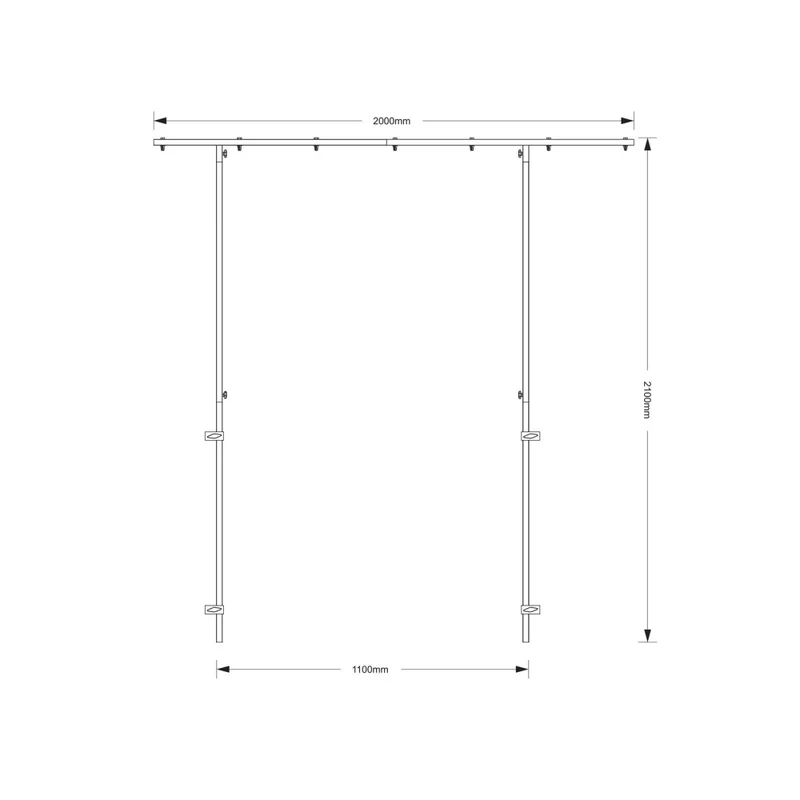 OMNITRONIC Telaio di Estensione per Stand DJ