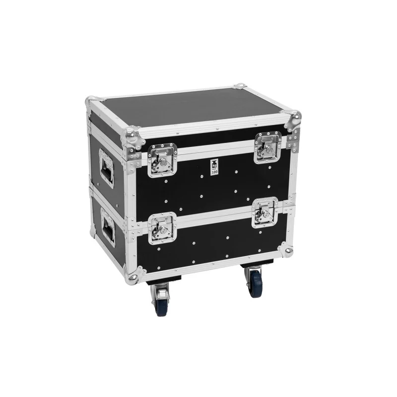 ROADINGER Flightcase 8x IP PIX Strobe RGB CW+WW con ruote